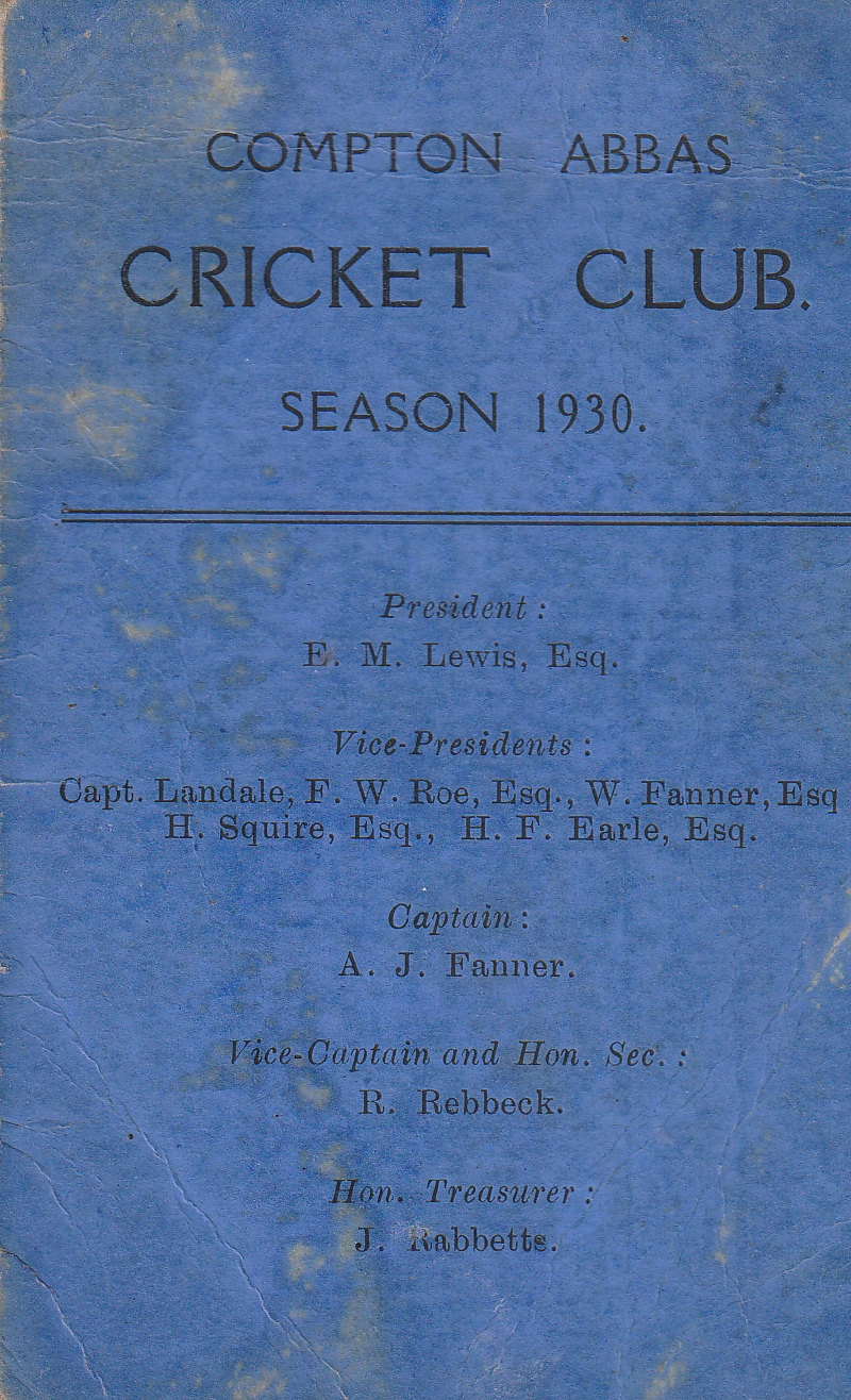cricket club 1930